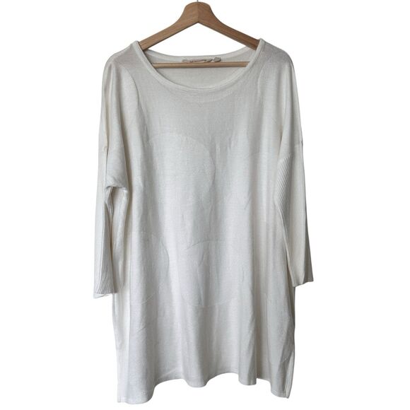 Soft Surroundings Luisa Tunic Top White Circle Pattern Size XL - Picture 1 of 9